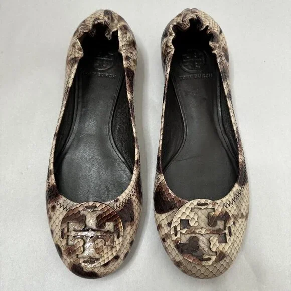 Tory Burch Snakeskin Pattern Flats - Picture 2 of 9